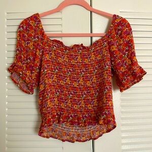 Floral fitted crop top